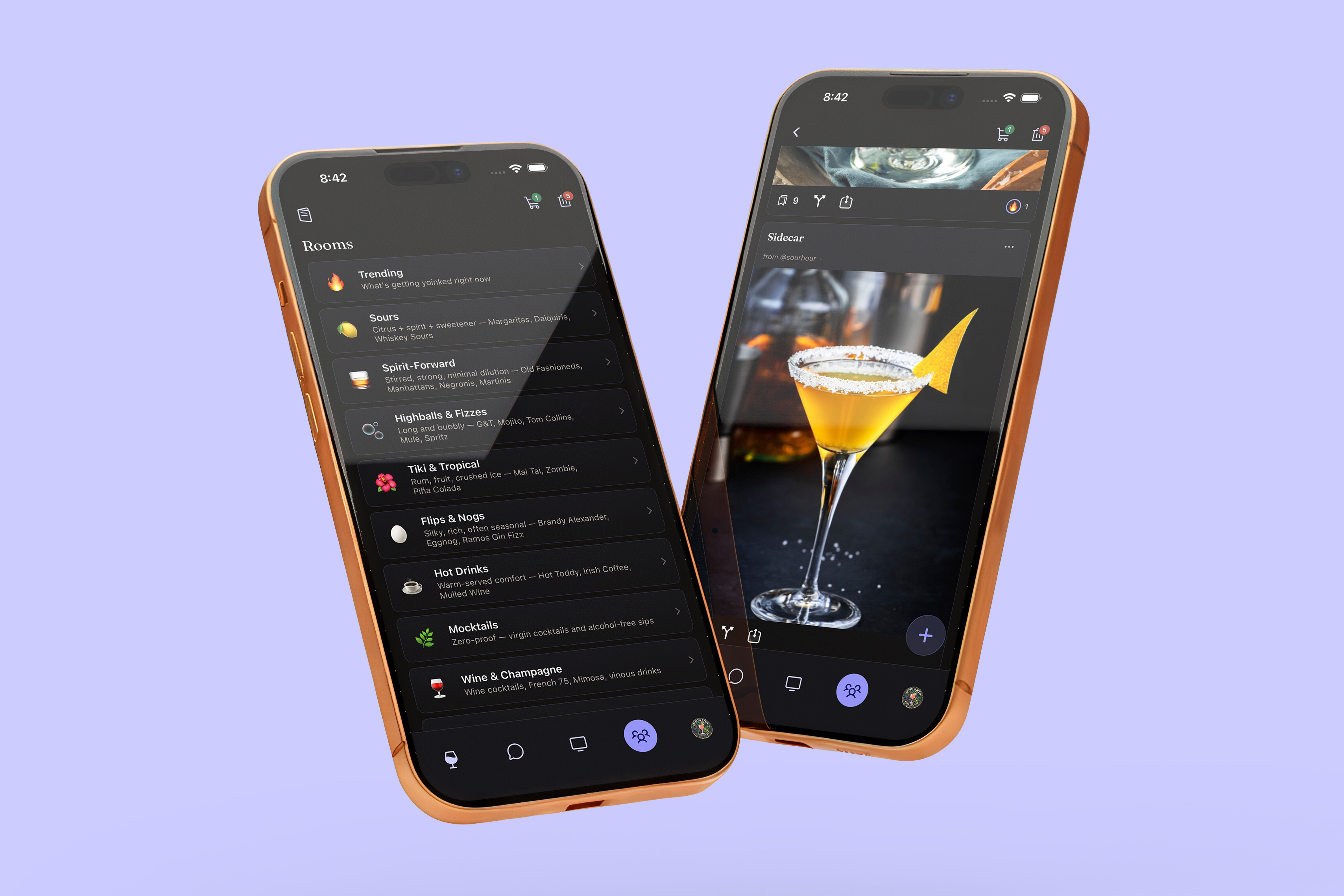 Browsing cocktail rooms on shayoink, like the Sours room