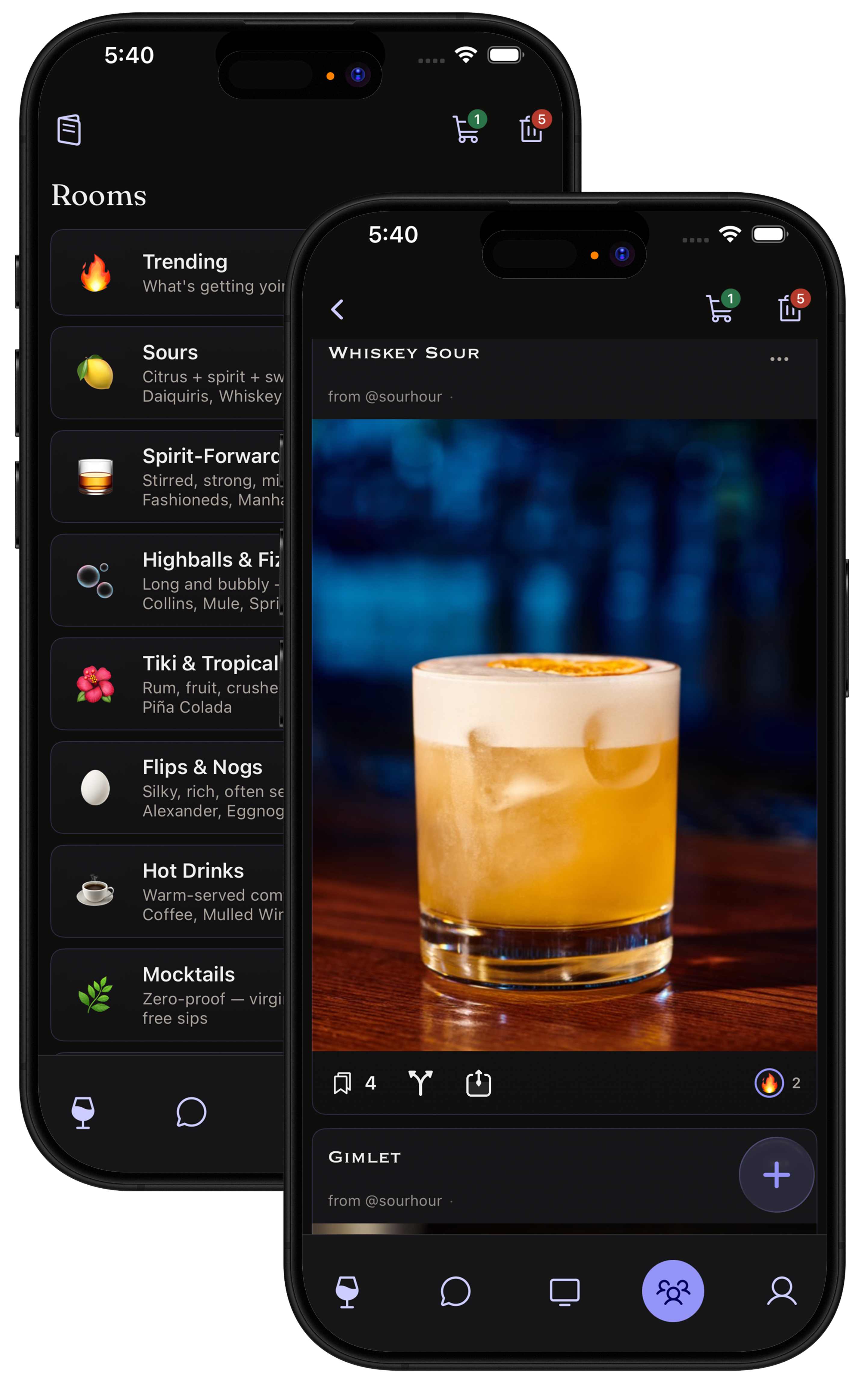 The shayoink Rooms tab feed with Yoink and Share actions